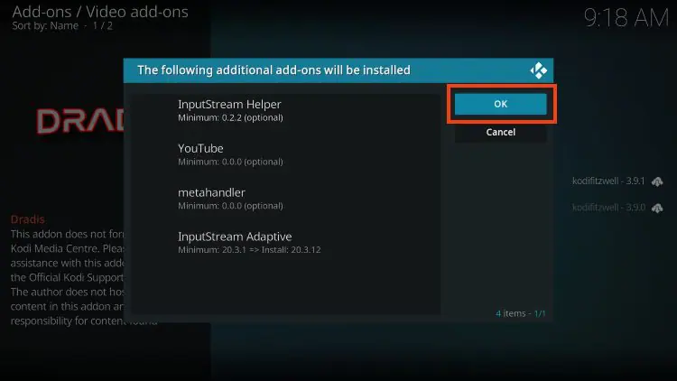 Dradis Kodi Addon